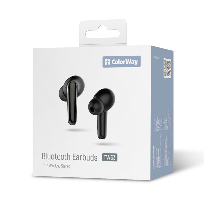 Casti wireless in-ear, touch control ColorWay TWS-3, 350mAh, negru