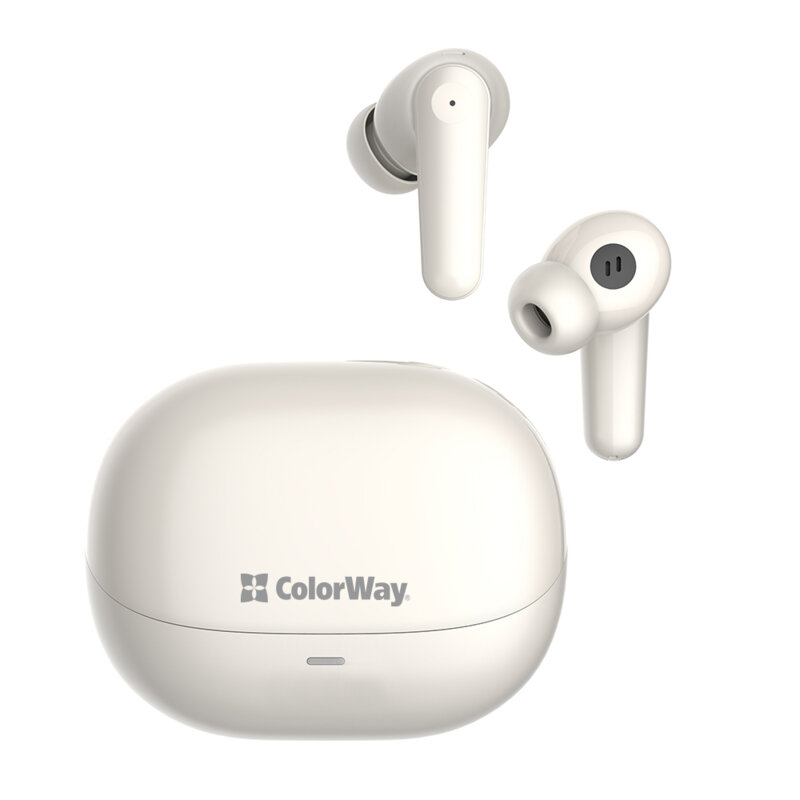 Casti Bluetooth TWS cu control intuitiv, in-ear ColorWay, bej