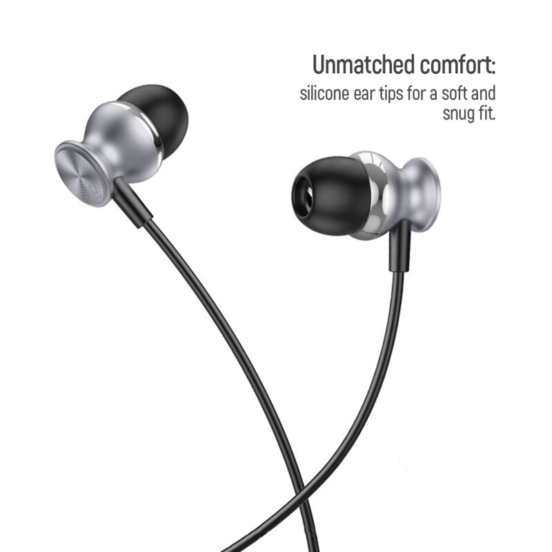 Casti audio in-ear cu fir Jack ColorWay UrbanBeat, negru