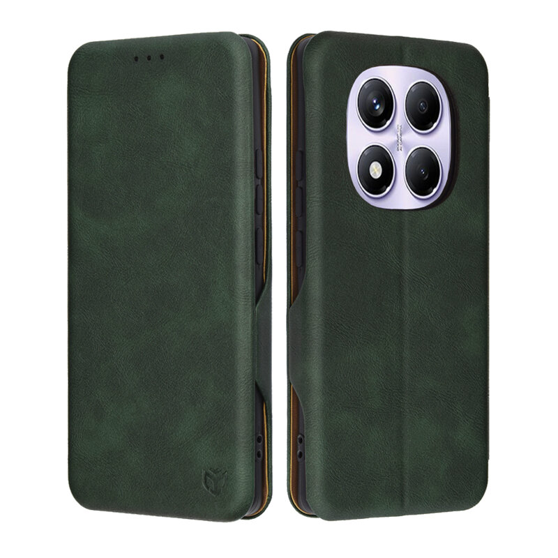 Husa 360° Xiaomi Redmi Note 14 Pro 4G Techsuit Safe Wallet Plus, verde