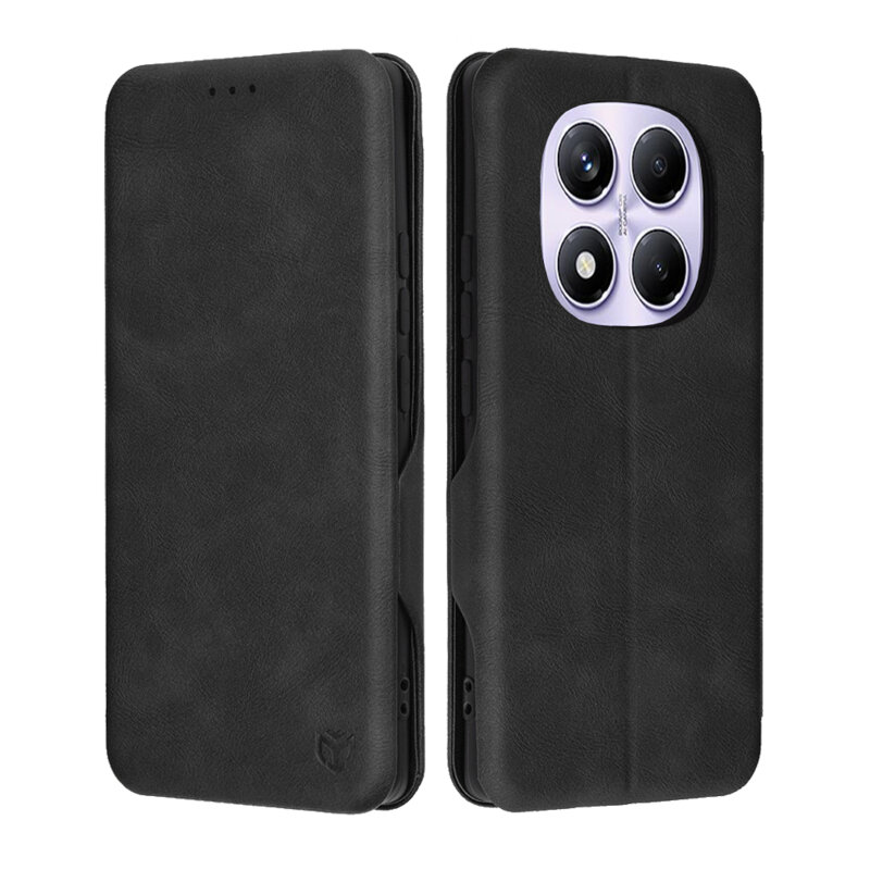 Husa 360° Xiaomi Redmi Note 14 Pro 4G Techsuit Safe Wallet Plus, negru