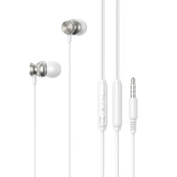 Casti audio in-ear cu fir Jack ColorWay UrbanBeat, alb