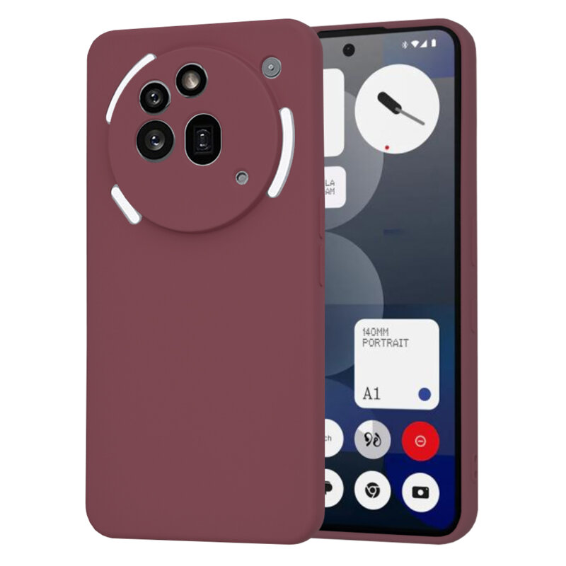 Husa silicon Nothing Phone (3a) Pro Techsuit SoftFlex, bordo