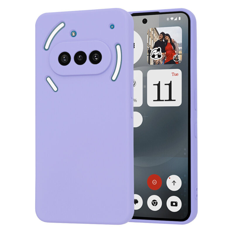Husa silicon Nothing Phone (3a) Techsuit SoftFlex, violet