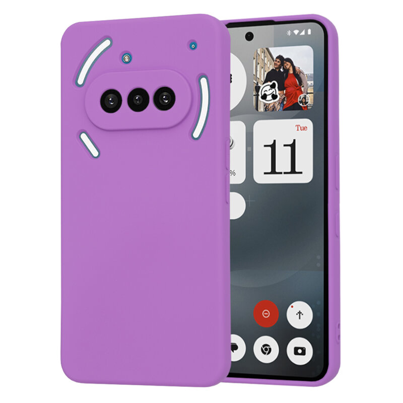 Husa silicon Nothing Phone (3a) Techsuit SoftFlex, mov