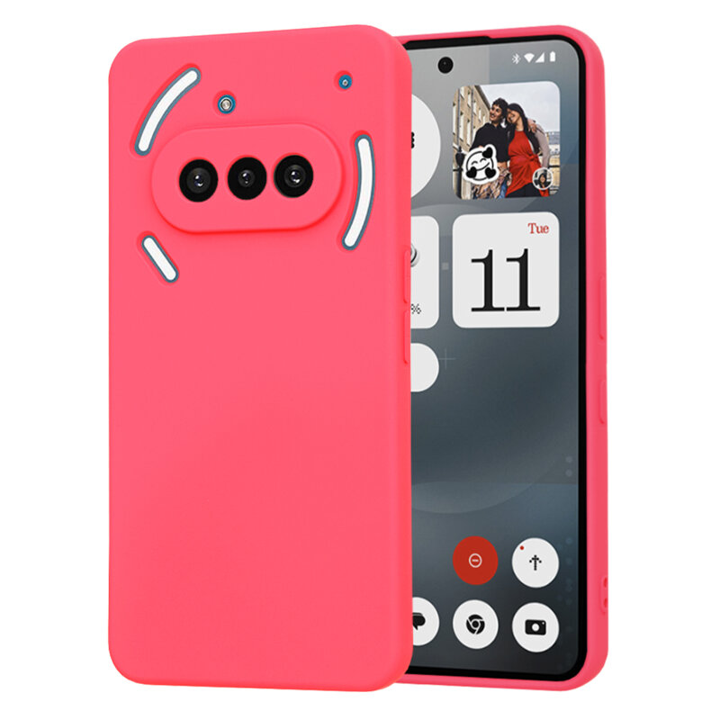 Husa silicon Nothing Phone (3a) Techsuit SoftFlex, fucsia