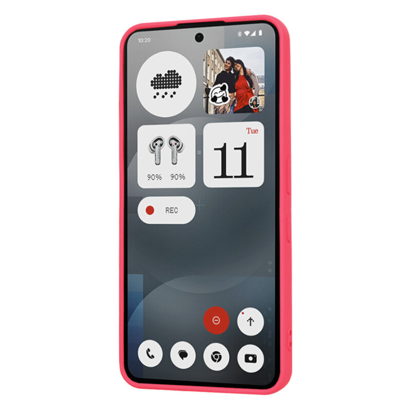 Husa silicon Nothing Phone (3a) Techsuit SoftFlex, fucsia
