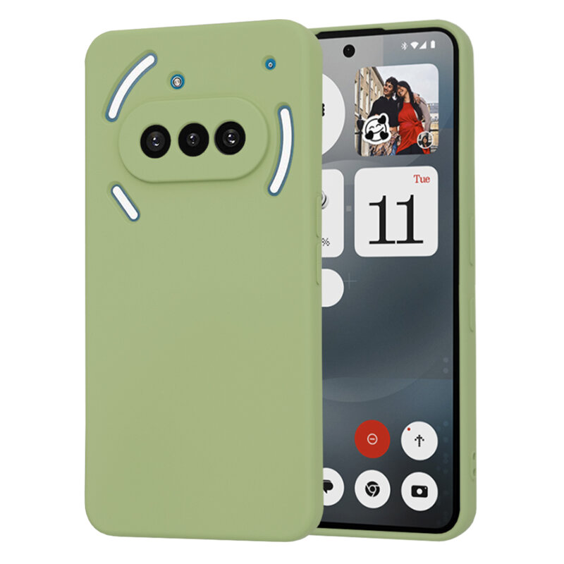 Husa silicon Nothing Phone (3a) Techsuit SoftFlex, verde