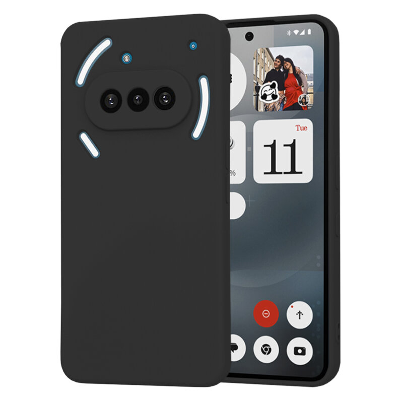 Husa silicon Nothing Phone (3a) Techsuit SoftFlex, negru