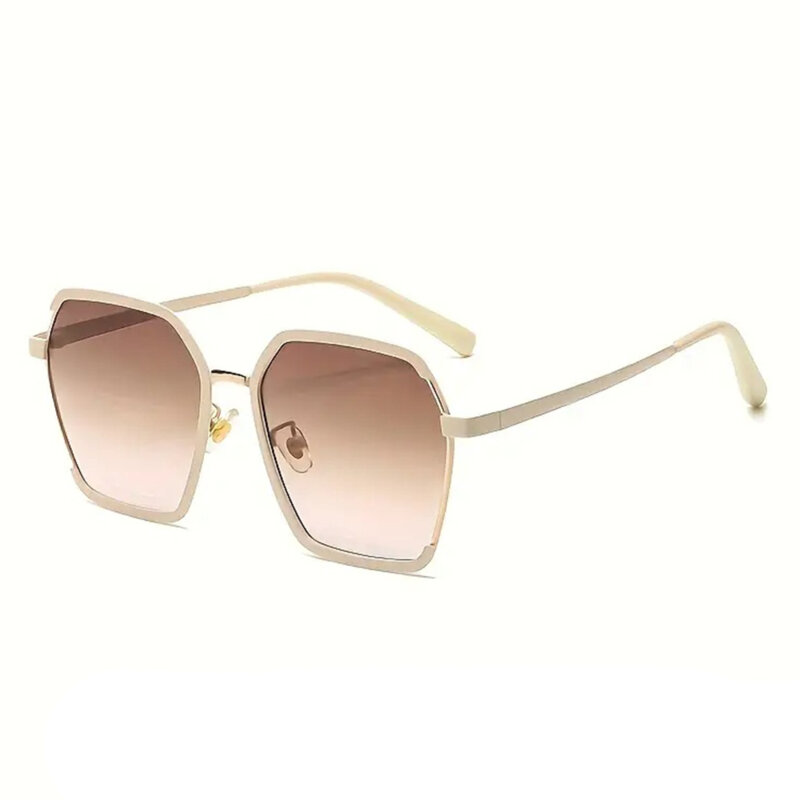 Ochelari soare hexagonali supradimensionati Techsuit, crem, 191