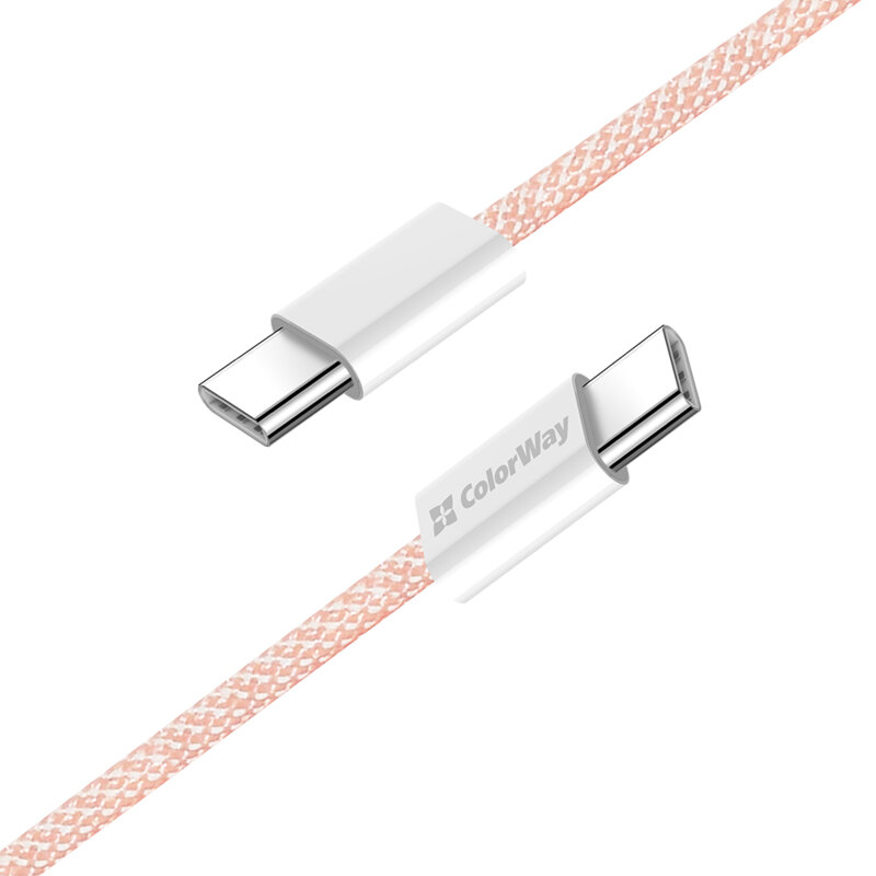 Cablu de incarcare MacBook Pro 60W Fast Charge ColorWay, 1m, roz