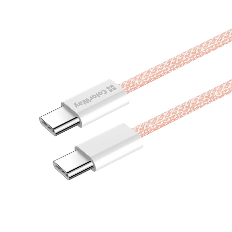 Cablu de incarcare MacBook Pro 60W Fast Charge ColorWay, 1m, roz