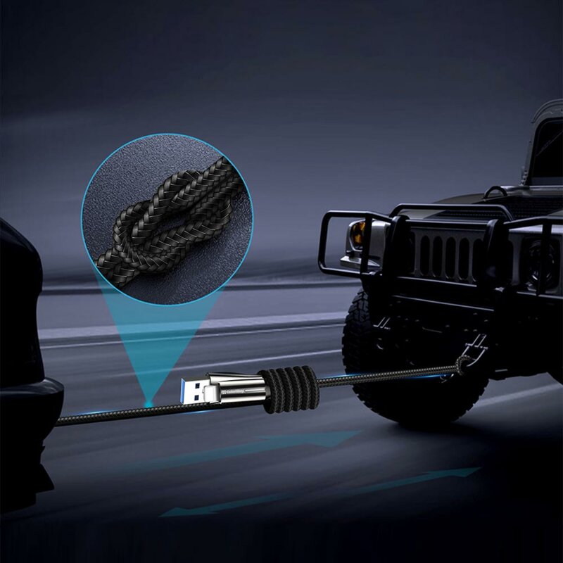 Cablu date si incarcare Apple Lightning ColorWay, LED, 2.4A, negru