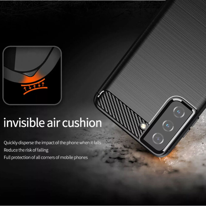 Husa Samsung Galaxy S20 FE 5G Techsuit Carbon Silicone, albastru