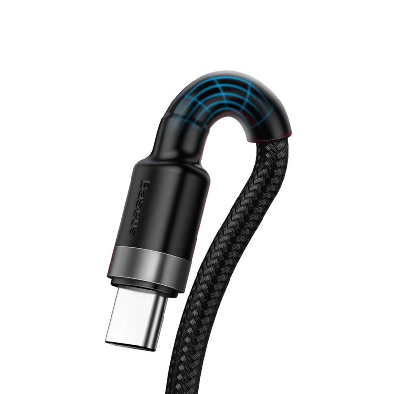 Cablu incarcare rapida USB la Type-C 40W Baseus, 1m, negru, CATKLF-PG1