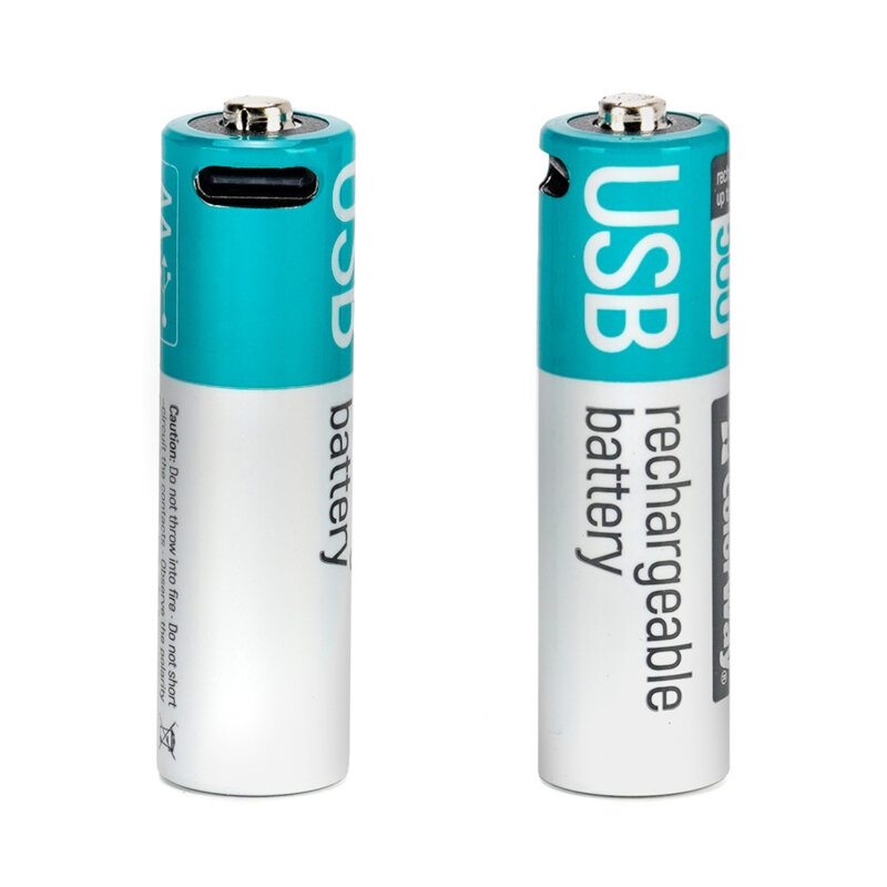 [Pachet 2x] Baterii reincarcabile Type-C AA 2200mAh ColorWay, Li-Polymer