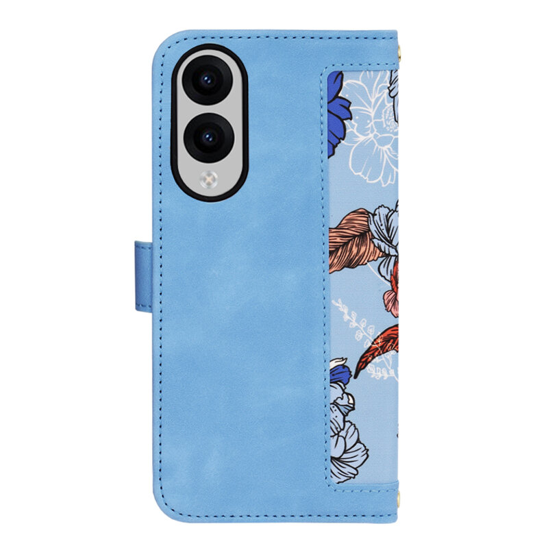 Husa personalizata fete Samsung Galaxy S25 Edge Techsuit FlipCraft, bleu