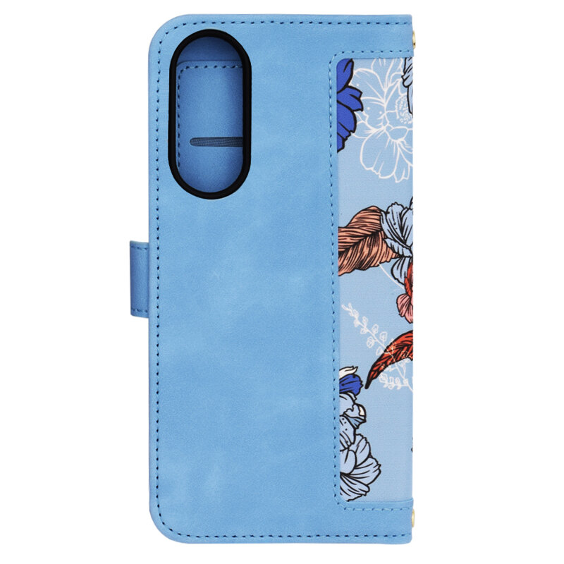 Husa personalizata fete Samsung Galaxy S25 Edge Techsuit FlipCraft, bleu