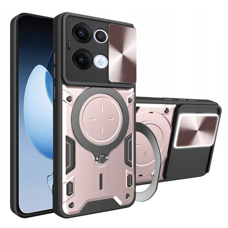 Husa Oppo Reno13 Techsuit CamGuard Pro, roz auriu