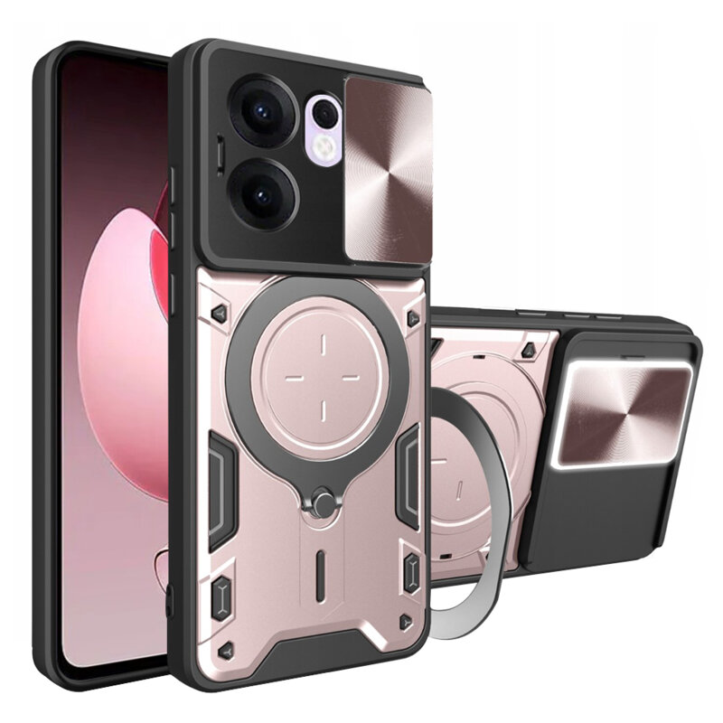 Husa Oppo Reno13 F 4G Techsuit CamGuard Pro, roz auriu
