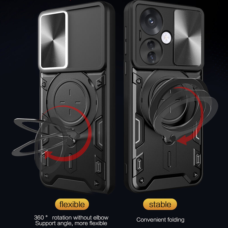 Husa Oppo Reno13 F 5G Techsuit CamGuard Pro, roz auriu