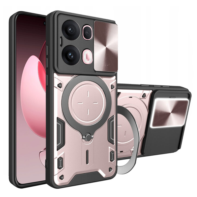 Husa Oppo Reno13 Pro Techsuit CamGuard Pro, roz auriu