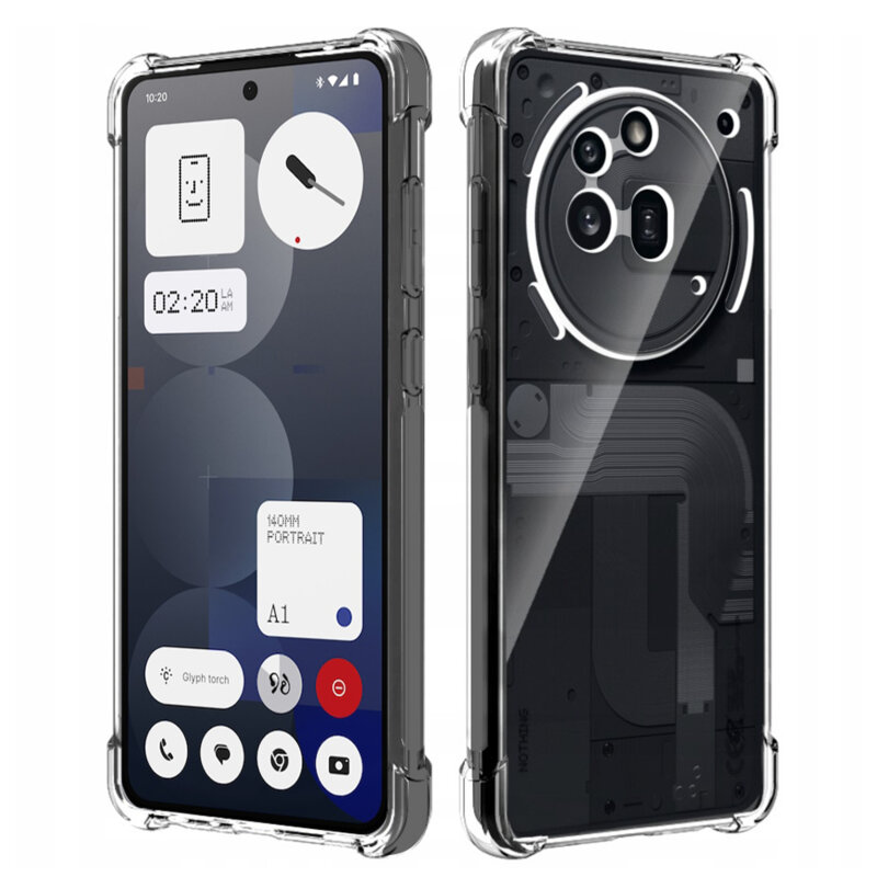 Husa Nothing Phone (3a) Pro Techsuit Shockproof Clear Silicone, transparenta