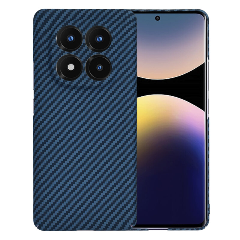 Husa Xiaomi Redmi Note 14 Pro+ 5G Techsuit Carbonite FiberShell, cyan