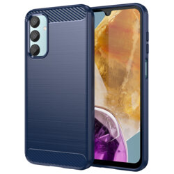 Husa Samsung Galaxy M15 Techsuit Carbon Silicone, albastru