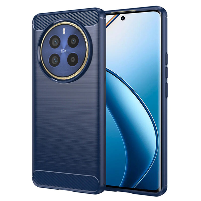Husa Realme 12 Pro Techsuit Carbon Silicone, albastru
