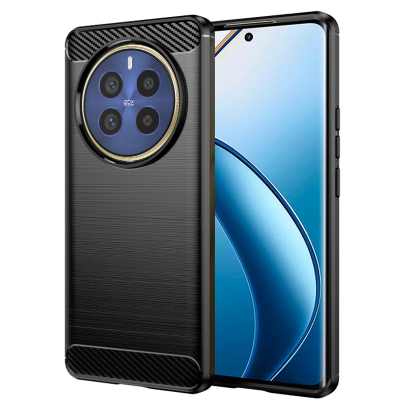 Husa Realme 12 Pro Techsuit Carbon Silicone, negru