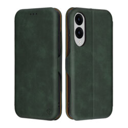 Husa 360° Samsung Galaxy S25 Edge Techsuit Safe Wallet Plus, verde