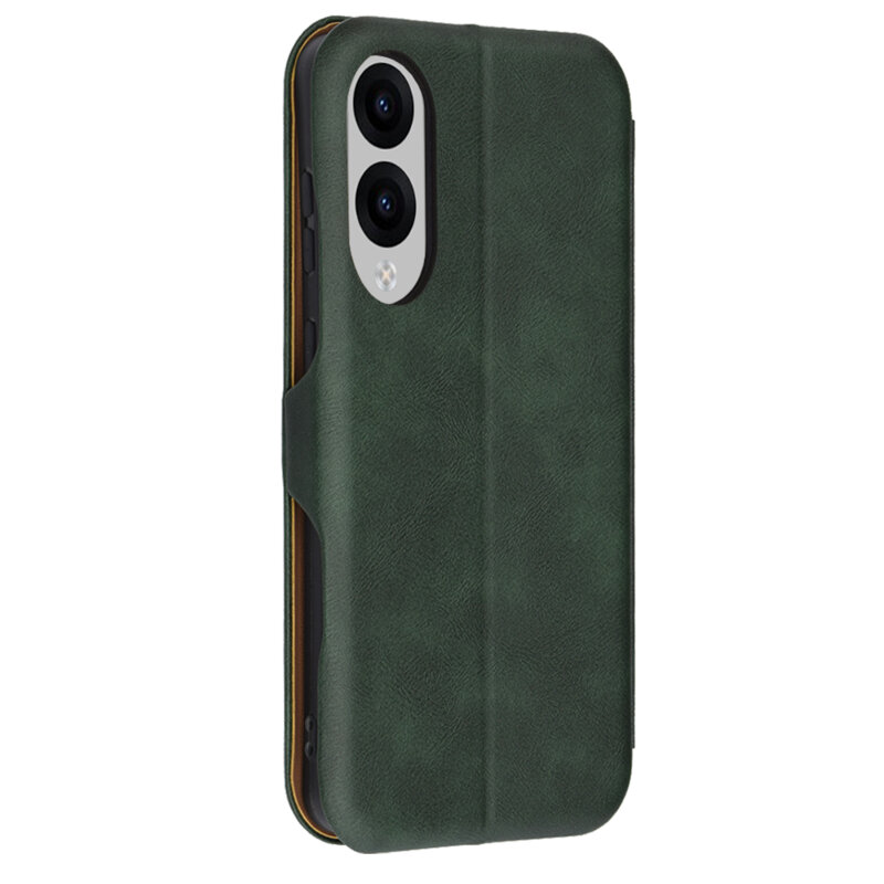 Husa 360° Samsung Galaxy S25 Edge Techsuit Safe Wallet Plus, verde