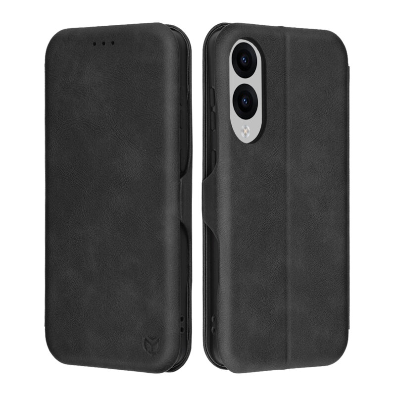 Husa 360° Samsung Galaxy S25 Edge Techsuit Safe Wallet Plus, negru