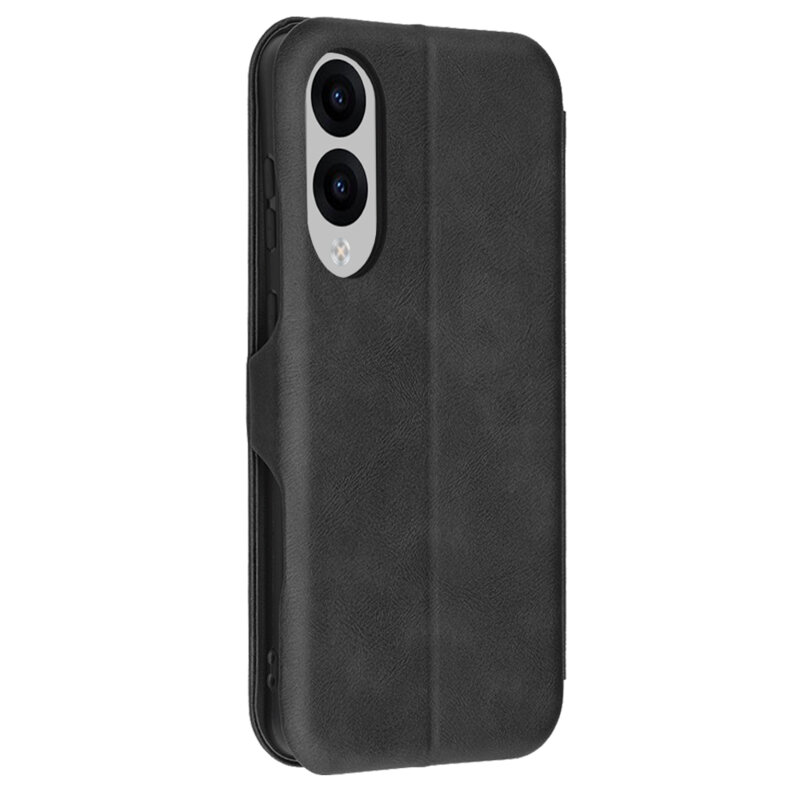 Husa 360° Samsung Galaxy S25 Edge Techsuit Safe Wallet Plus, negru