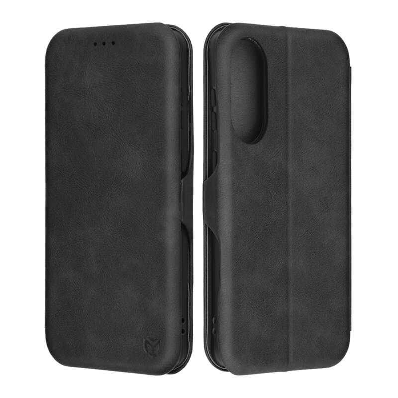 Husa 360° Samsung Galaxy S25 Edge Techsuit Safe Wallet Plus, negru