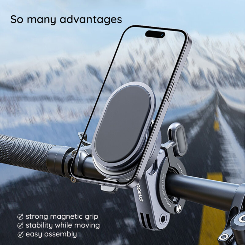 Suport bicicleta magnetic cu stand telefon Baseus, C40569001121-00