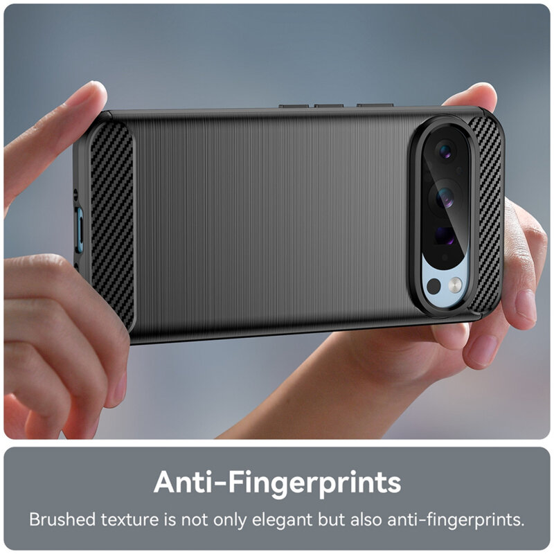 Husa Google Pixel 9 Pro Techsuit Carbon Silicone, albastru