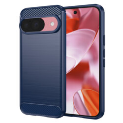 Husa Google Pixel 9 Techsuit Carbon Silicone, albastru