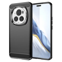 Husa Honor Magic6 Pro Techsuit Carbon Silicone, negru
