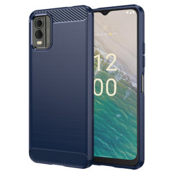 Husa Nokia C32 Techsuit Carbon Silicone, albastru