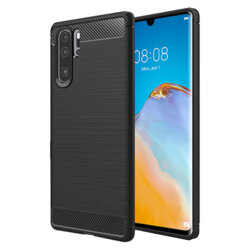 Husa Huawei P30 Pro New Edition Techsuit Carbon Silicone, negru