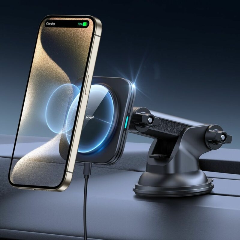 Suport auto cu incarcare MagSafe Qi2 ESR, 15W, prindere bord