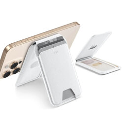 Portofel MagSafe pentru telefon, suport birou ESR HaloLock, alb