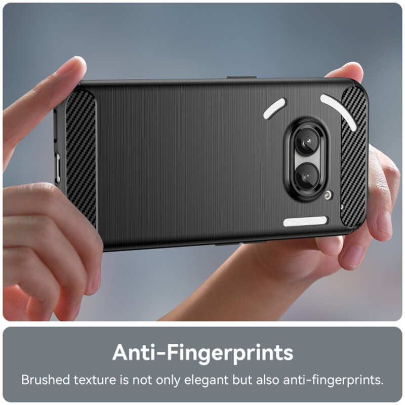 Husa Nothing Phone (2a) Plus Techsuit Carbon Silicone, negru