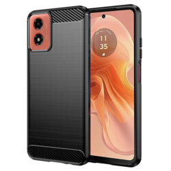 Husa Motorola Moto G04s Techsuit Carbon Silicone, negru