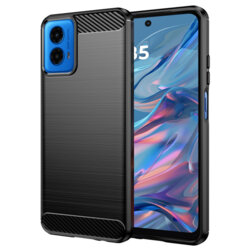 Husa Motorola Moto G45 Techsuit Carbon Silicone, negru