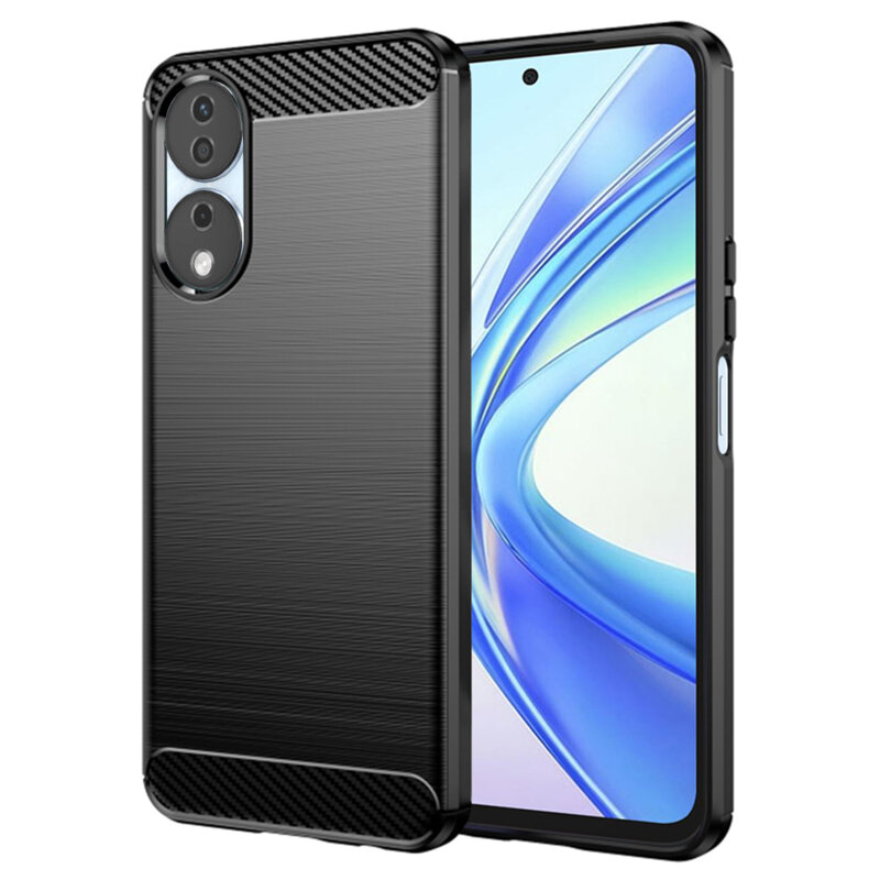 Husa Honor X7b Techsuit Carbon Silicone, negru