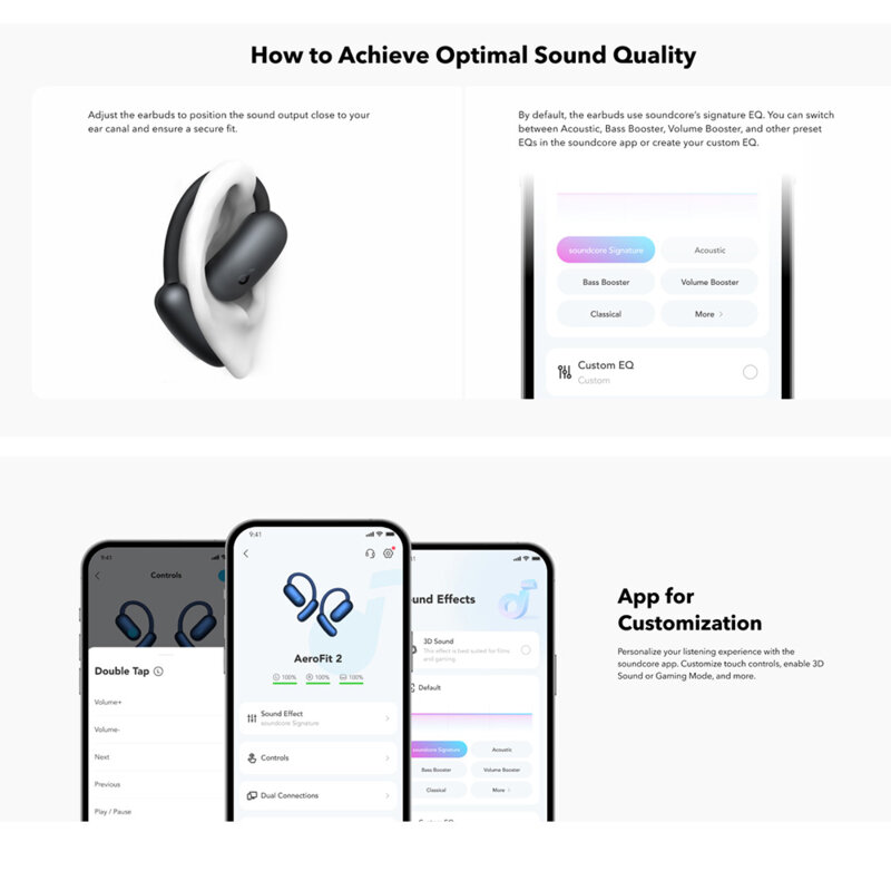 Casti wireless Bluetooth pentru sport Anker AeroFit 2, verde