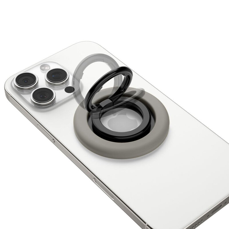 Suport inel telefon MagSafe, iRing Spigen Nano Pop, gri